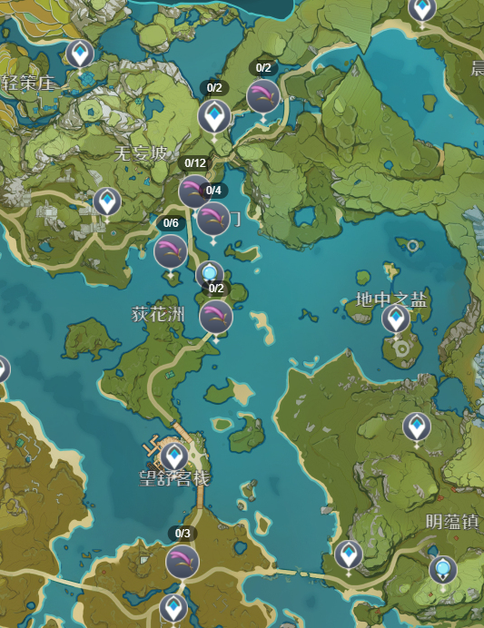 原神马尾分布图