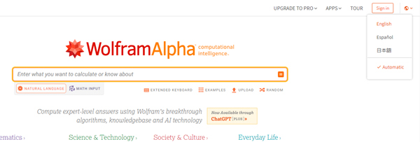 WolframAlpha