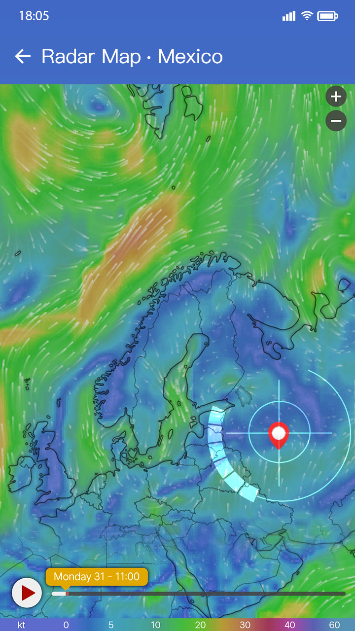 坚果天气预报app