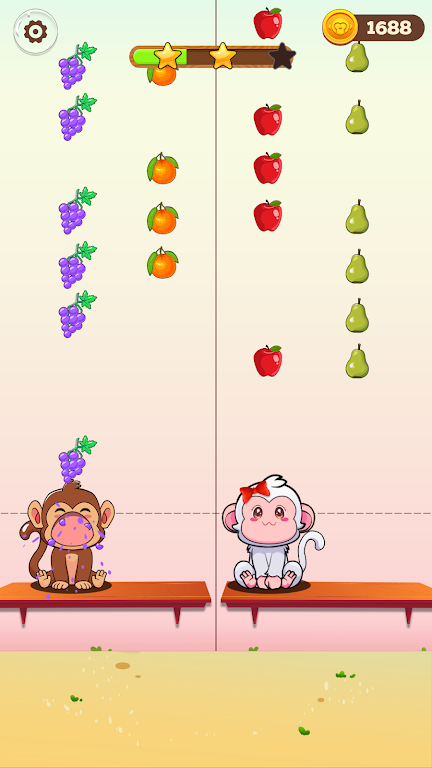 猴子吃彩色水果1