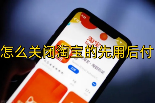 怎么关闭淘宝的先用后付