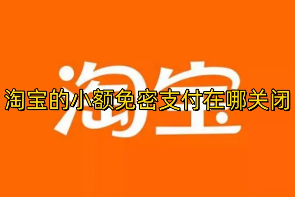 淘宝的小额免密支付在哪关闭