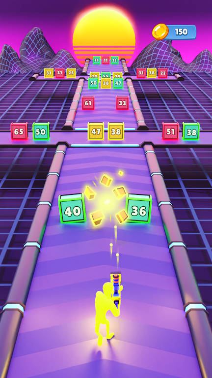 Neon Blaster Run截图3