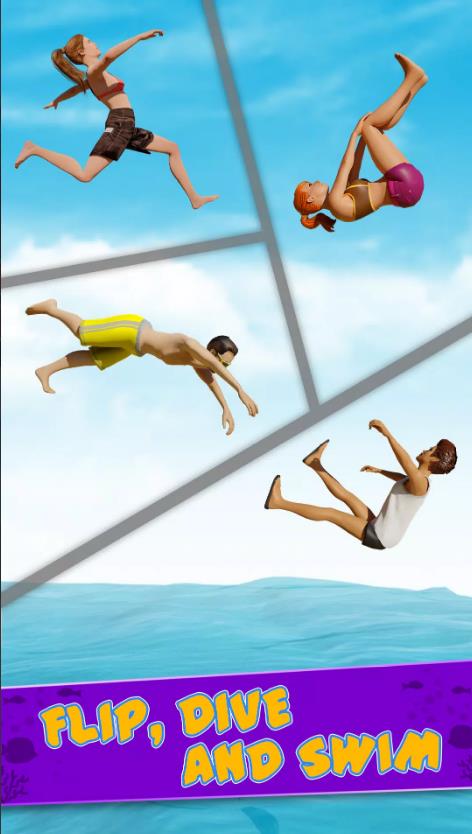 Cliff Flip Diving 3D Flip截图1