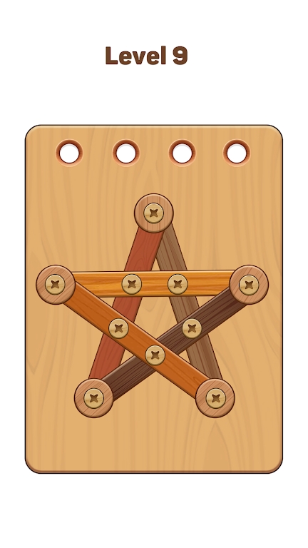 Wood Nuts Bolts Wood Puzzle截图1