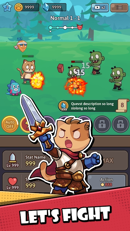 Cat Legend Idle RPG War截图1