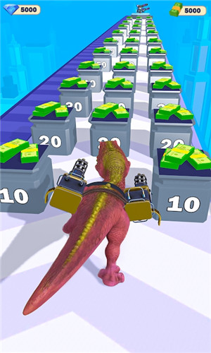 恐龙射手枪进化跑(Dino Shooter Gun Run Evolution)截图2