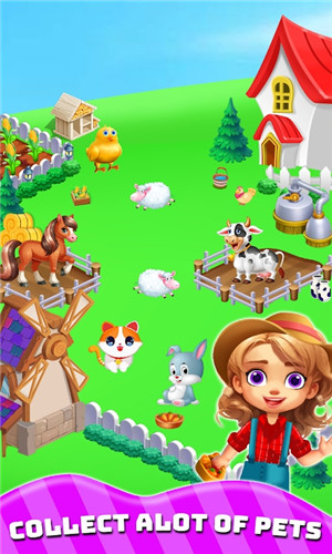 儿童农场宠物泡泡射击(Kids Farm Pets Bubble Shooter)截图1