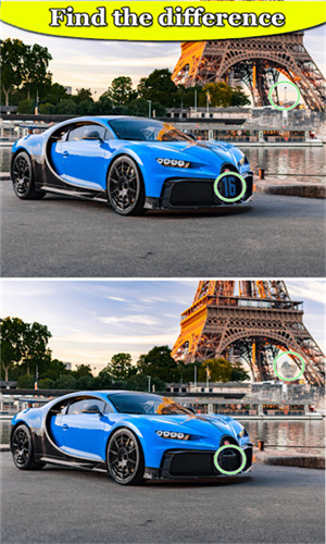 找到图案车辆不同(Bucatti Chiron Find Difference)1