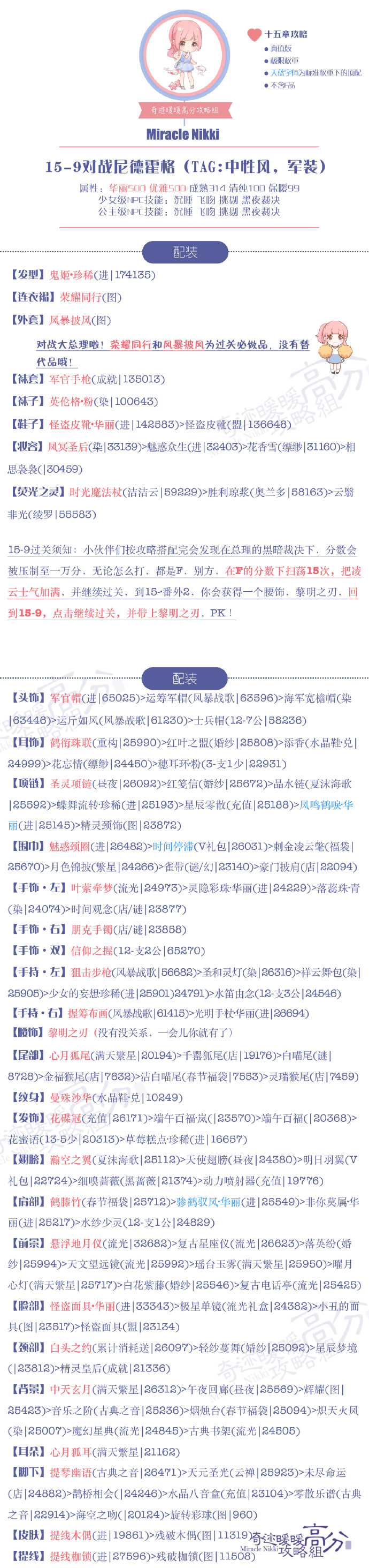 奇迹暖暖第十五章15-9对战尼德霍格搭配攻略[图]图片1