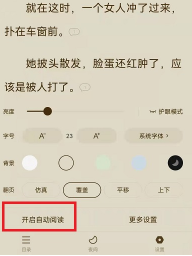 番茄小说自动阅读模式怎么设置