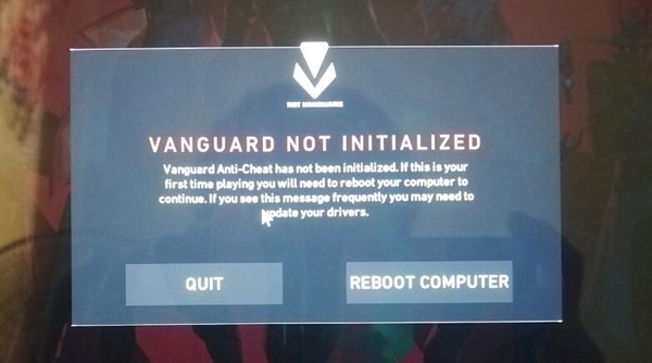 valorant显示WANGUARD NOT INITIALIZED